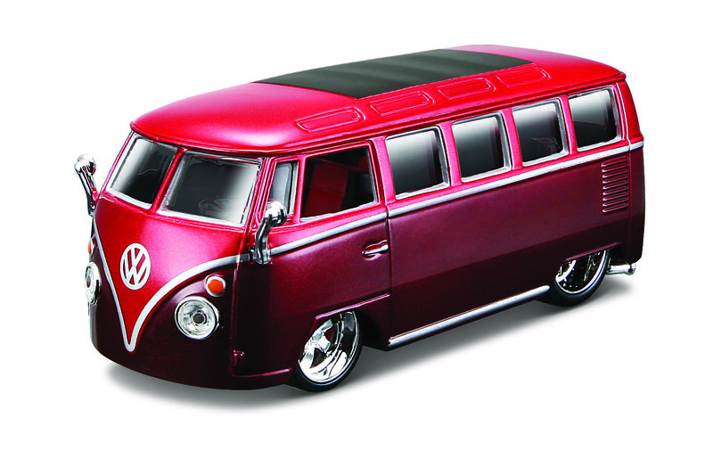 BBURAGO - 1:32 Plus Wagon Van Samba Red