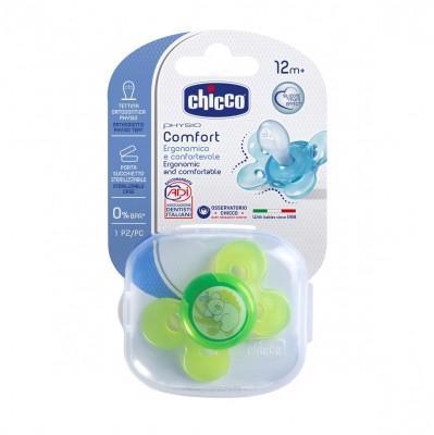 CHICCO - Physio Comfort Soother, silicon, verde, 12 luni+, 1 buc