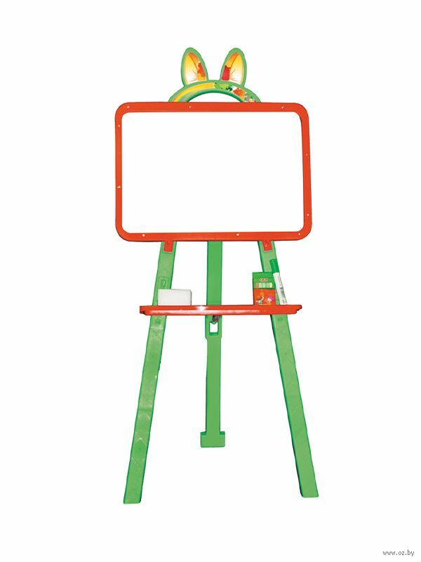 DOLONI - tabla fata-verso (magnetica / desen) 35cm x 48cm x 7cm - verde-portocaliu