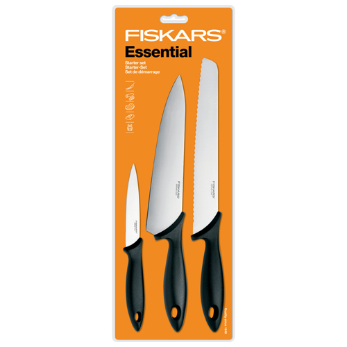 FISKARS - Set de cuțite Essential 3 piese 1023784