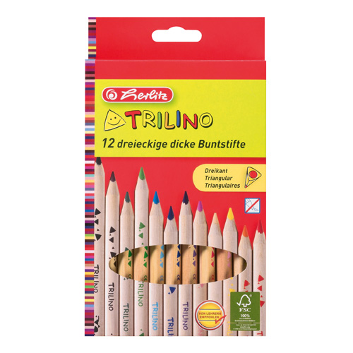 HERLITZ - Farebné ceruzky TRILINO Jumbo 12 ks.