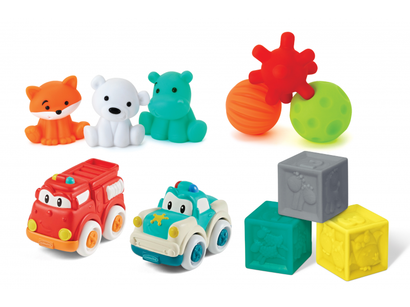 INFANTINO - Set de jucării senzoriale cu mașini și animale