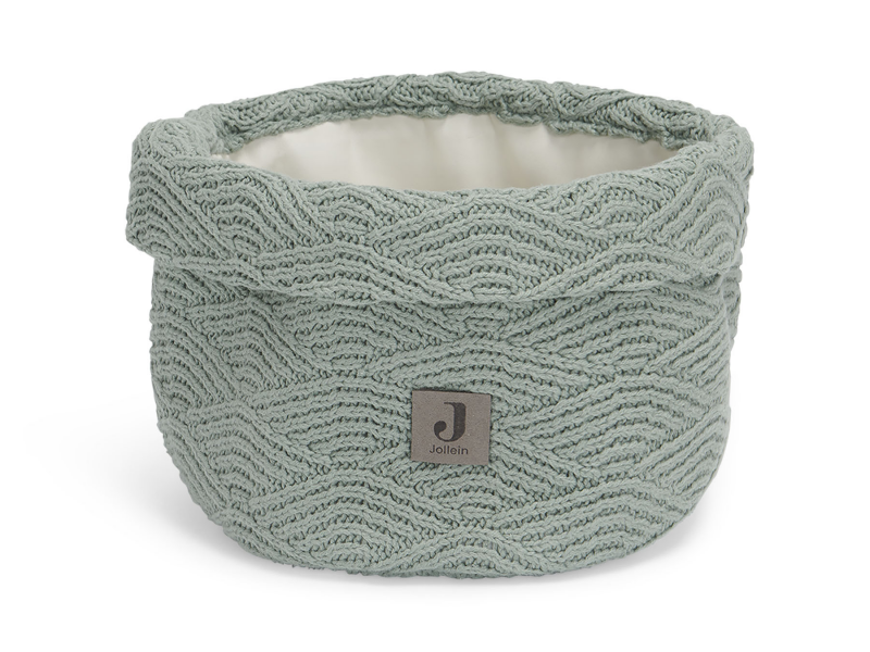 JOLLEIN - Coș de tricotat River Knit Verde Cenușă