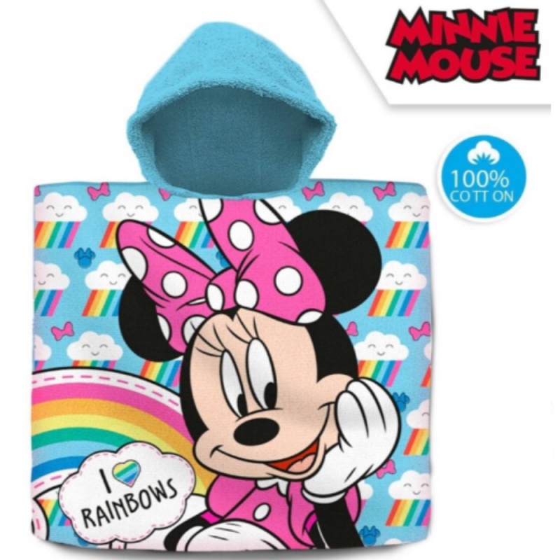 KIDS LICENSING - Poncho din bumbac 60/120cm MINNIE MOUSE, MN-242P