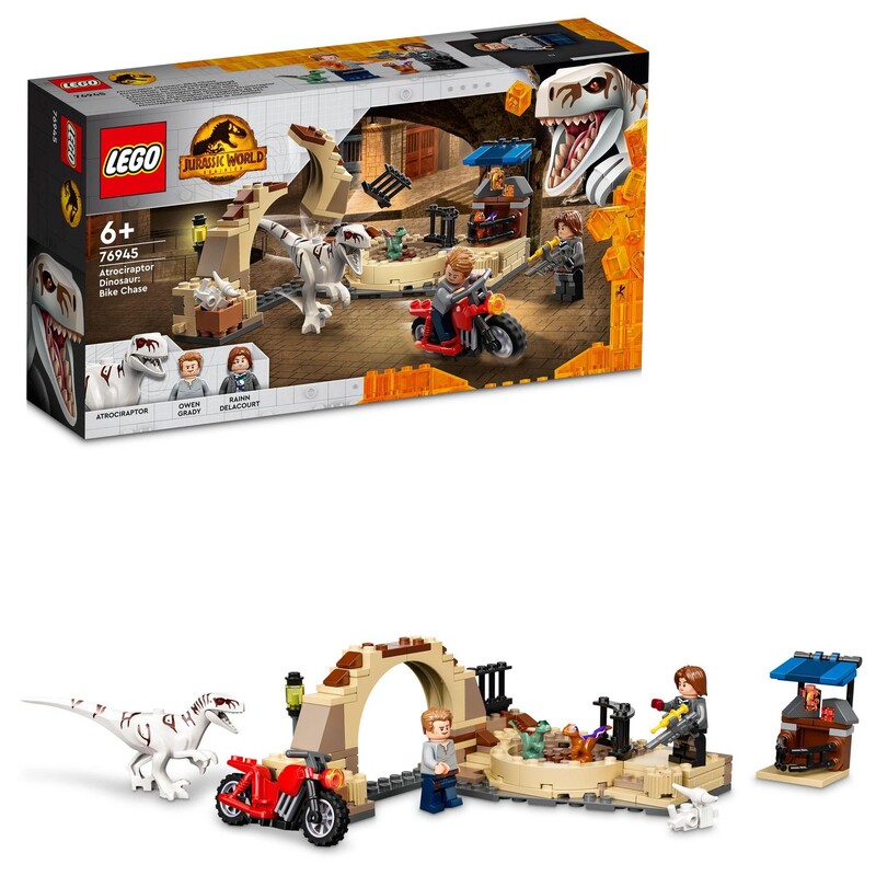 LEGO - Jurassic World 76945 Atrociraptor: Goană cu motociclete
