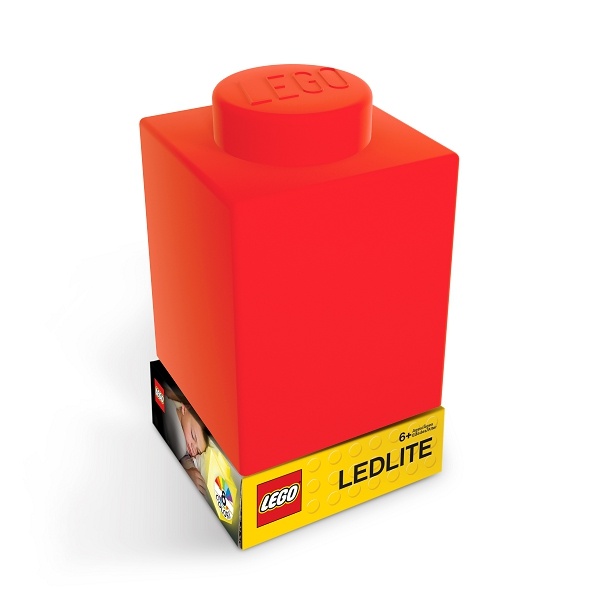 LEGO LED LITE - Classic, Lumină de noapte cub de silicon - rosu