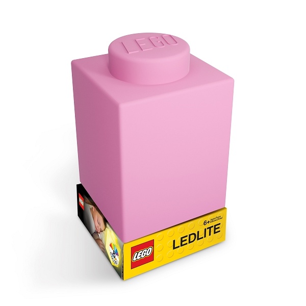 LEGO LED LITE - Classic, Lumină de noapte cub de silicon - roz