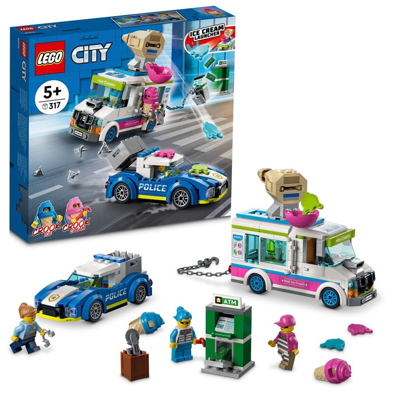 LEGO - City 60314 Urmărire a poli?iei cu un camion cu înghe?ată