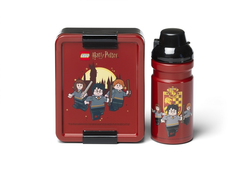 LEGO STORAGE - Harry Potter - set de gustări (sticlă și cutie) - Gryffindor