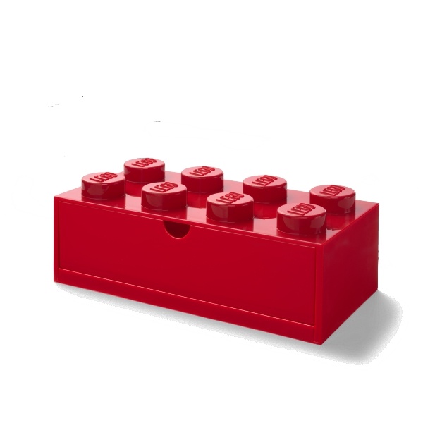 LEGO STORAGE - cutie de masă 8 cu sertar - rosu