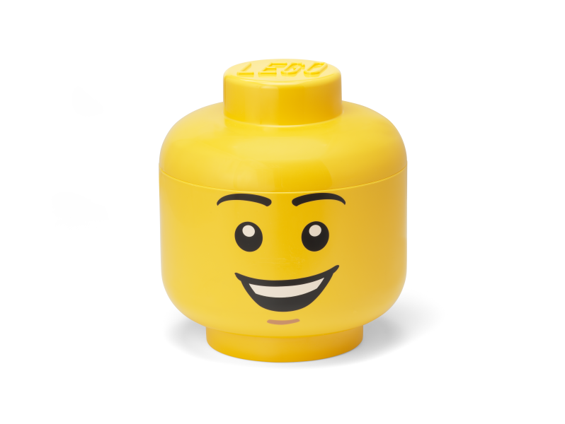 LEGO STORAGE - cutie de depozitare - cap băiat vesel (mărimea L)