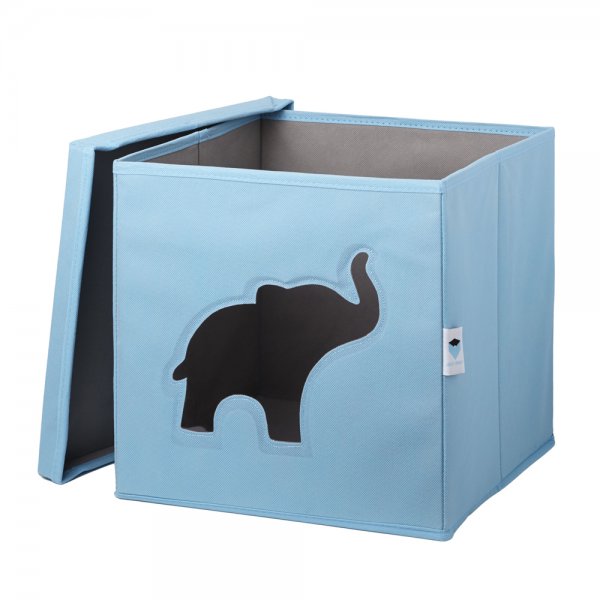LOVE IT STORE IT - Cutie de depozitare pentru jucării cu capac si fereastră - elefant