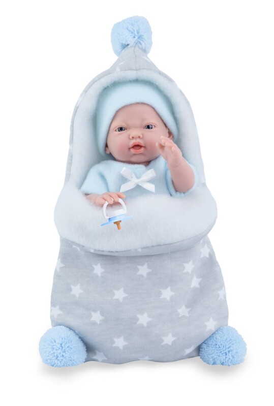 MARINA & PAU - Păpu?ă 210-BP - bebelu? de baie Băiat nou-născut cu fleece - 21 cm