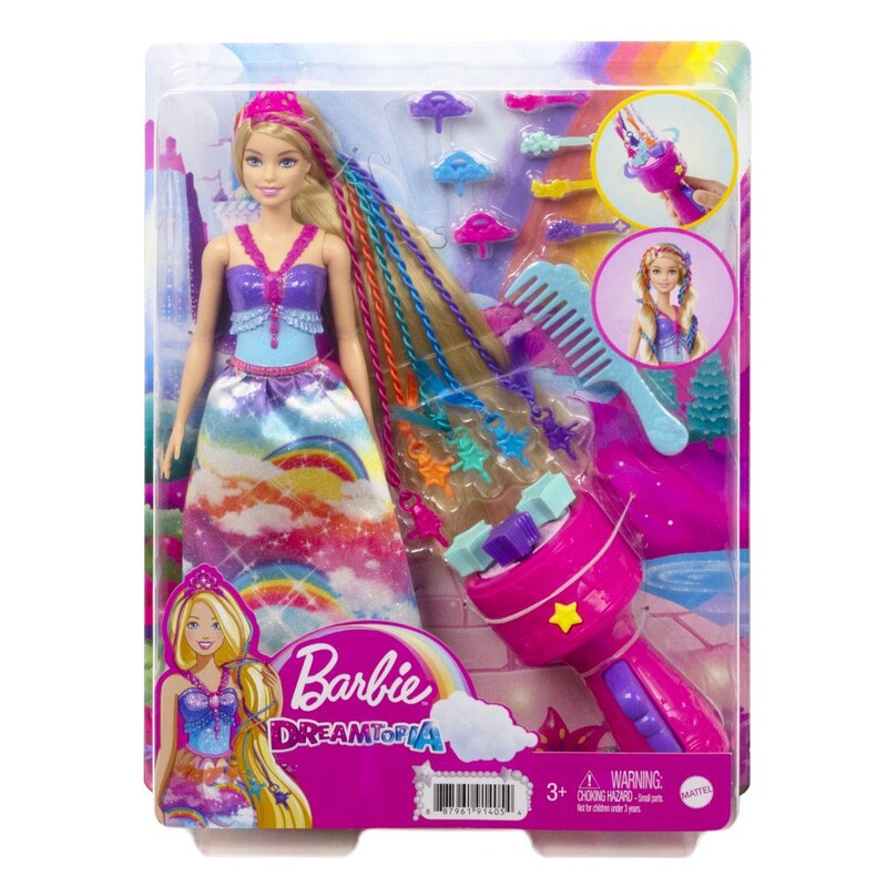MATTEL - Set de joacăBarbie Princess cu păr colorat GTG00