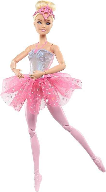 MATTEL - Barbie Balerina magică strălucitoare cu o fustă roz