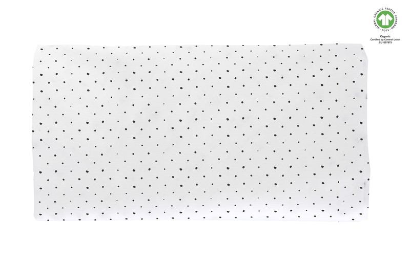 MOTHERHOOD - Cearșaf elastic cu elastic BIO Black Dots 60x120 cm