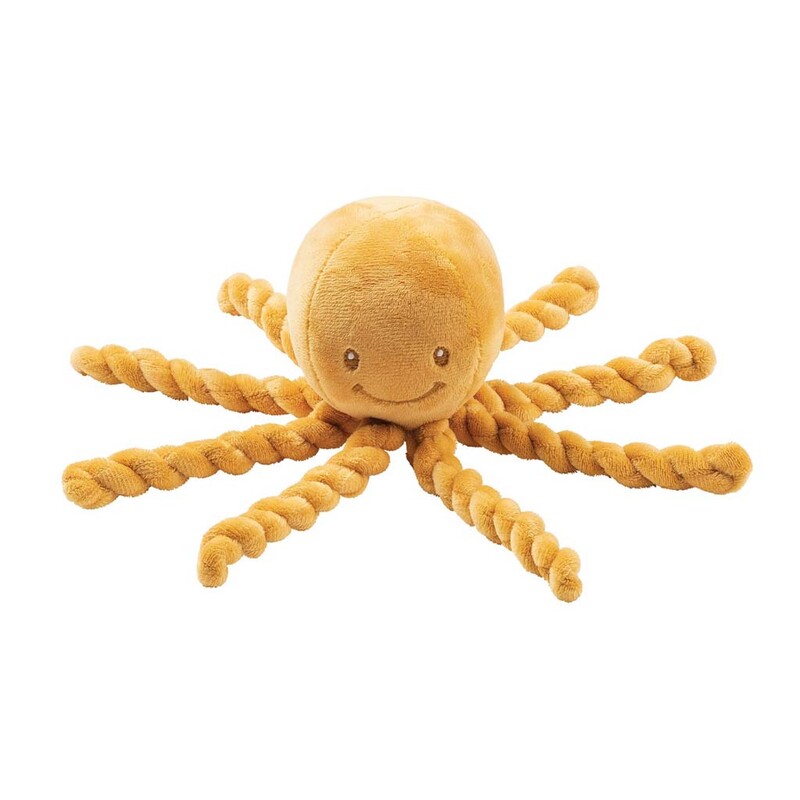 NATTOU - Prima jucărie pentru bebelușul caracatiță PIU PIU ochre 0m+.