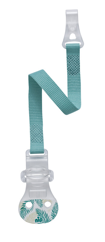 NIP - Clip cu cârlig pentru suzeta, băiat (foliage green)
