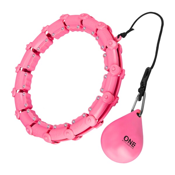 ONE FITNESS - Cercul de masaj cu greutăți ONE Fitness OHA02 roz