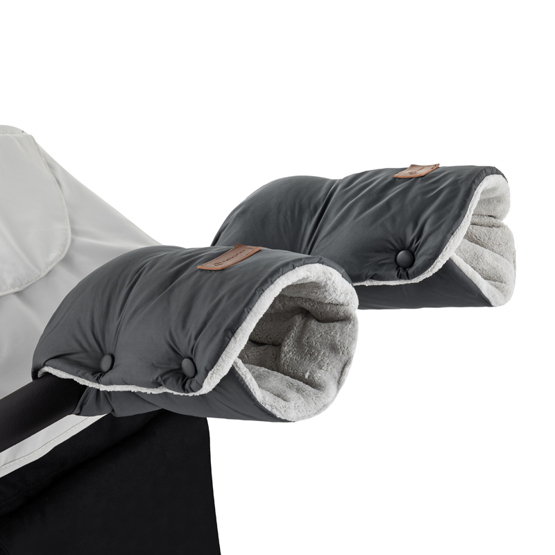 PETITE&MARS -Încălzitor de mâini / mănuși pentru cărucior Charcoal Grey