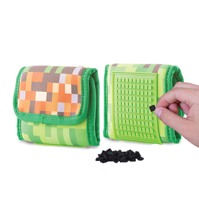 PIXIE CREW - portofel Minecraft verde-maroniu