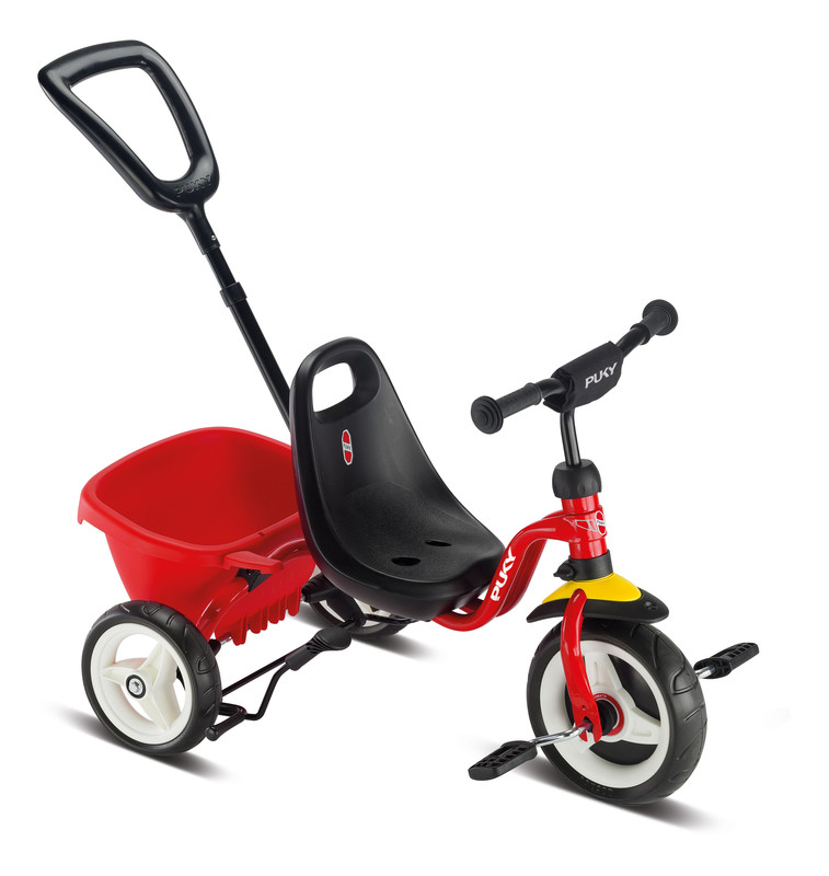 PUKY - Tricicletă pentru copii cu bară Ceety - rosu