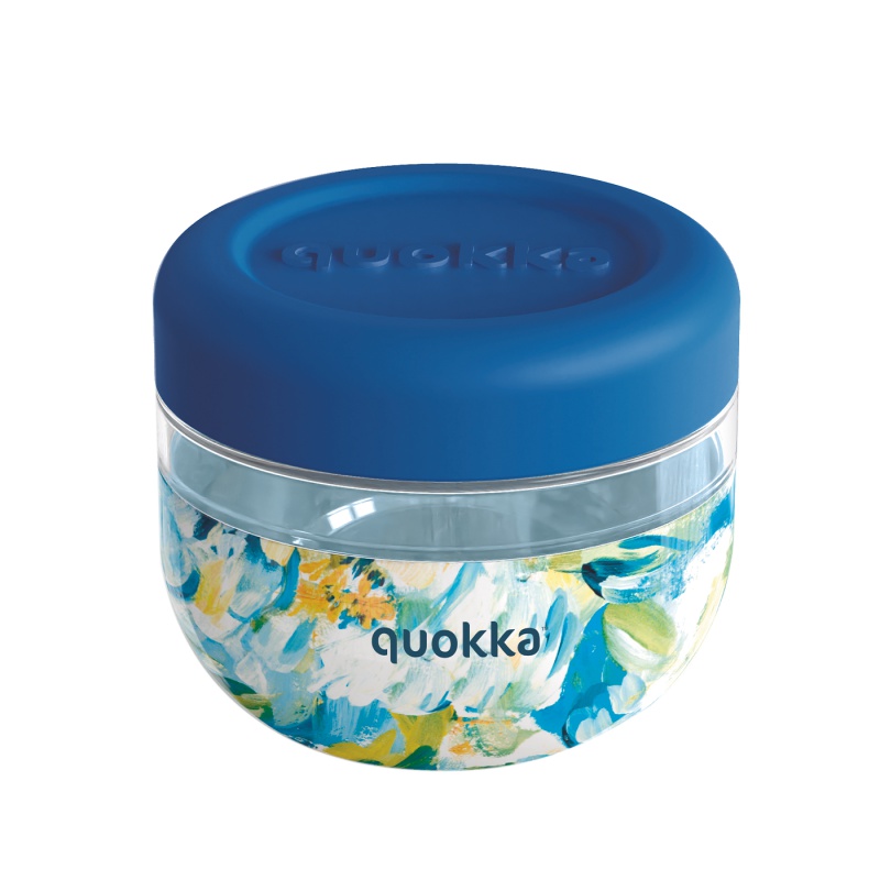 QUOKKA - Bubble, Recipient de plastic pentru alimente BLUE PEONIES, 500ml, 40124