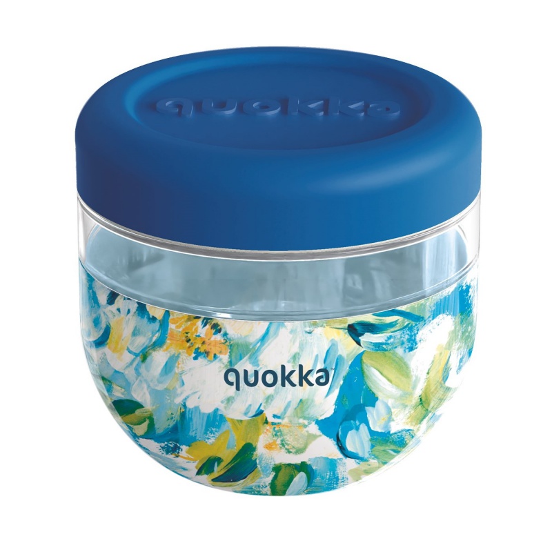 QUOKKA - Bubble, Recipient de plastic pentru alimente BLUE PEONIES, 770ml, 40134