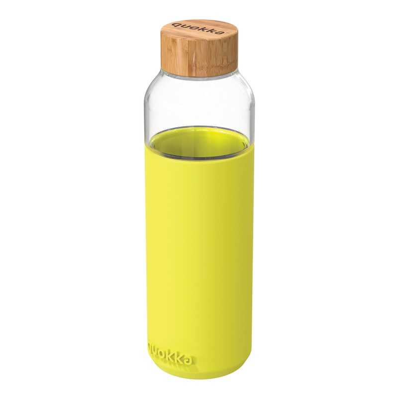 Sklenená fľaša na vodu Flow 660 ml, Quokka, neon green
