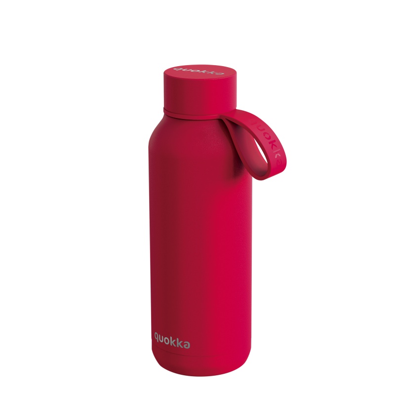 QUOKKA - Sticlă / termos din oțel inoxidabil cu buclă CHERRY RED, 510ml, 40185