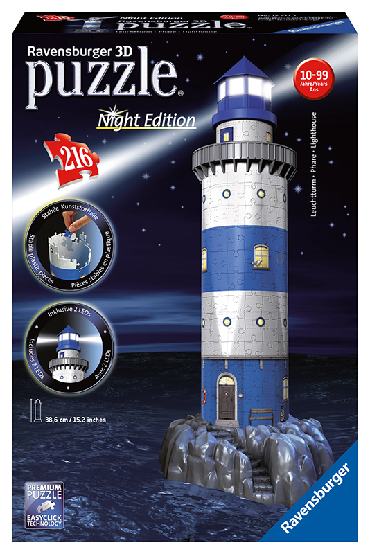 RAVENSBURGER - Farul în maree (ediție de noapte) 3D 216D