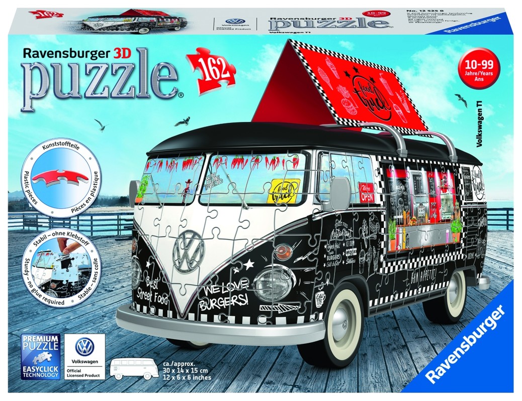 RAVENSBURGER - VW Bus Mobile Snack Bus; 3D, 162 de piese