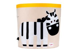 3 SPROUTS - Coș de jucării Zebra Black & White