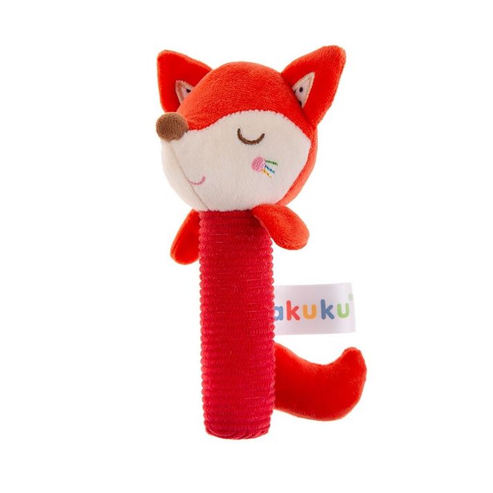 AKUKU - Jucărie de pluș cu chițăit pentru copii cu sonerie Vulpe