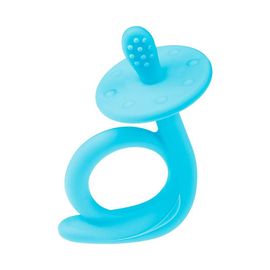 AKUKU - Bebelușul din silicon Snail Teether albastru