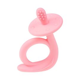 AKUKU - Bebelușul din silicon Snail Teether roz