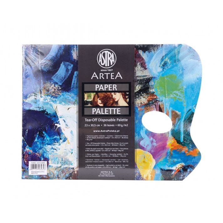 ASTRA - ARTEA Paletă de amestecat culori din hârtie, 23x30,5cm, 36buc, 325122003
