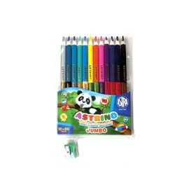 ASTRA - ASTRINO Creioane colorate JUMBO 12buc/24culori + ascuțitor de creioane, 312116003