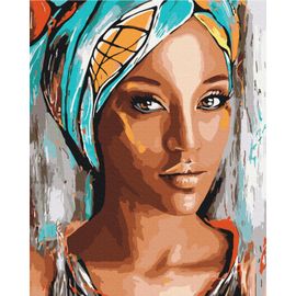 ASTRA - Pictură cu numere AFRICAN WOMAN, pe ramă, 40x50cm, 801022903