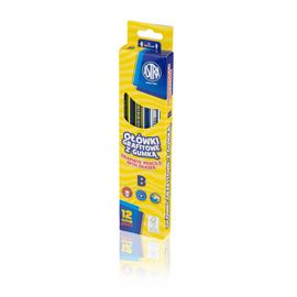 ASTRA - Creion simplu cu gumă de șters, duritate B, cutie, 206120011