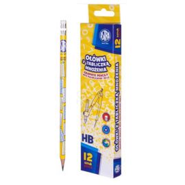 ASTRA - Creion HB simplu cu radieră și multiplicator, cutie, 206121001