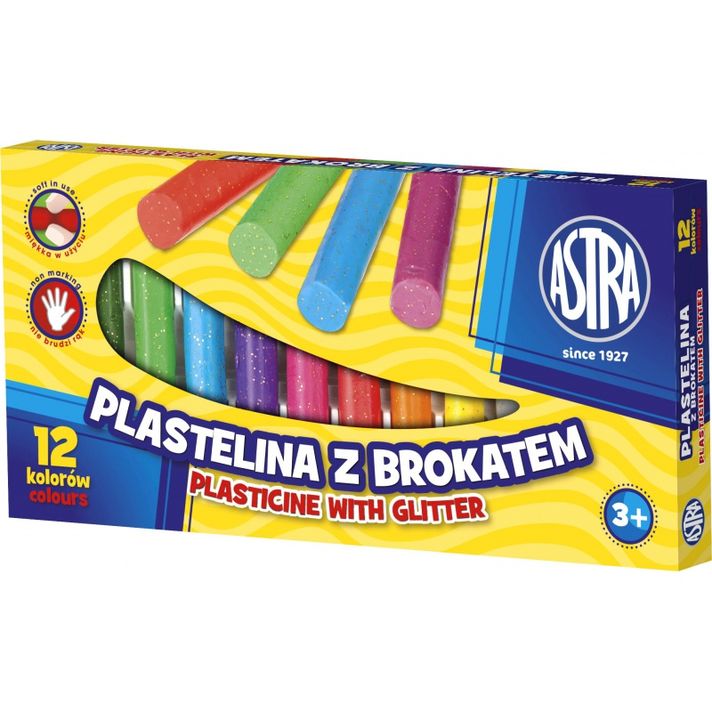 ASTRA - Plastilină strălucitoare 12 culori, 303107001