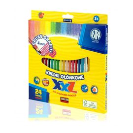 ASTRA - Creioane de colorat hexagonale cu cerneală XXL 24buc + ascuțitoare, 312120004
