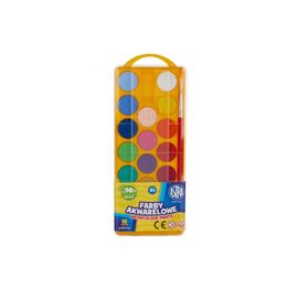 ASTRA - Culori de apă cu pensulă cu diametrul de 23.5mm, 18 culori, 83210900