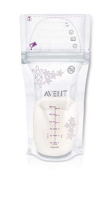 AVENT - Avent pliculețe de lapte matern Avent 180 ml, 25 buc.
