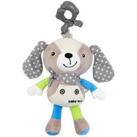 BABY MIX - Jucărie de pluș pentru bebeluși cu mașină de jucării Doggie bej