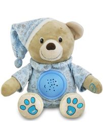 BABY MIX - Somnoroar de pluș cu proiector ursuleț de pluș albastru