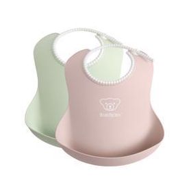 BABYBJORN - Babețică pentru bebeluși 2 buc. roz pudră/verde pudră