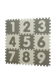 BABYDAN - Covoraș de joacă Puzzle Gri cu numere 90 x 90 cm