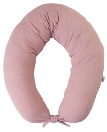 BABYMATEX - Pernă de alăptare din muselină Moon roz vechi 260 cm